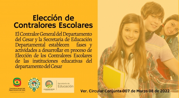 Elecci&oacute;n de Contralores Escolares del Departamento del Cesar -  2022