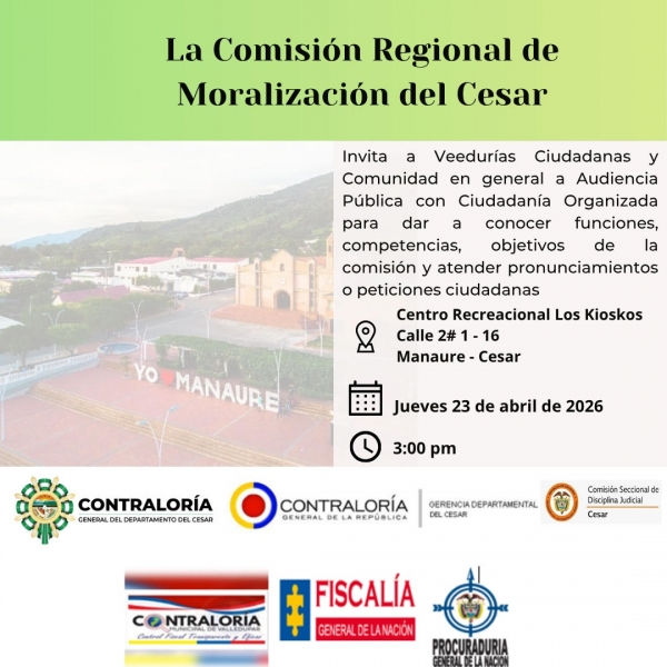 Invitaci&oacute;n Audiencia P&uacute;blica - Manaure Balc&oacute;n del Cesar