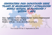 Capacitaci&oacute;n sobre Planes de mejoramiento y Actualizaci&oacute;n en MIPG